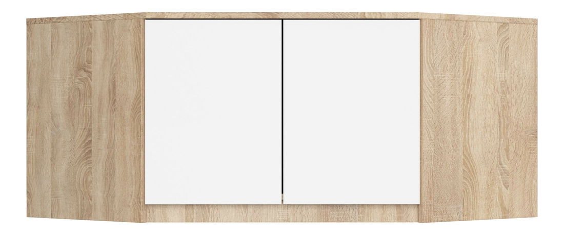 Nástavec skříně Drogas (dub sonoma + bílá)