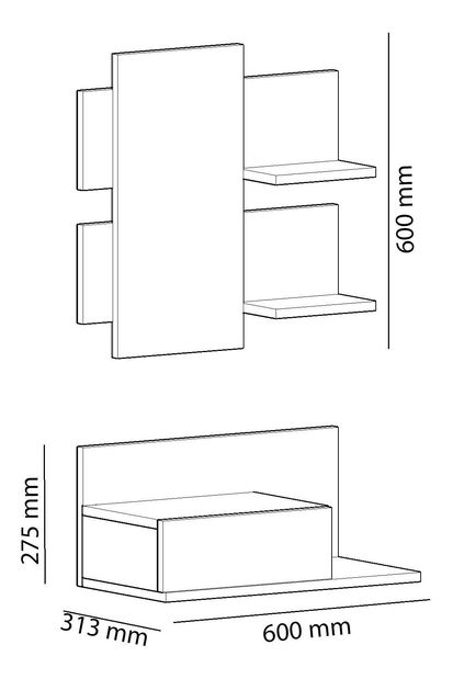 Předsíňová sestava Konubo (dub + antracit)