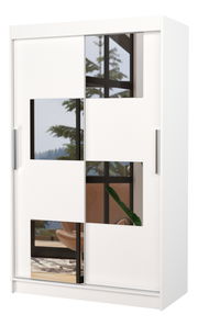 Šatní skříň Lagneo (bílá) (se zrcadlem)