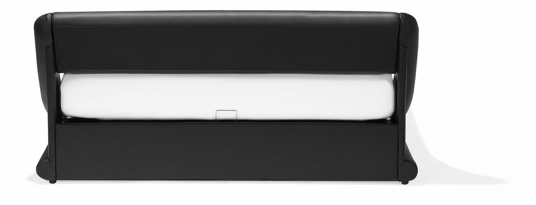 Manželská postel 160 cm AVENUE (s roštem a úl. prostorem) (černá)