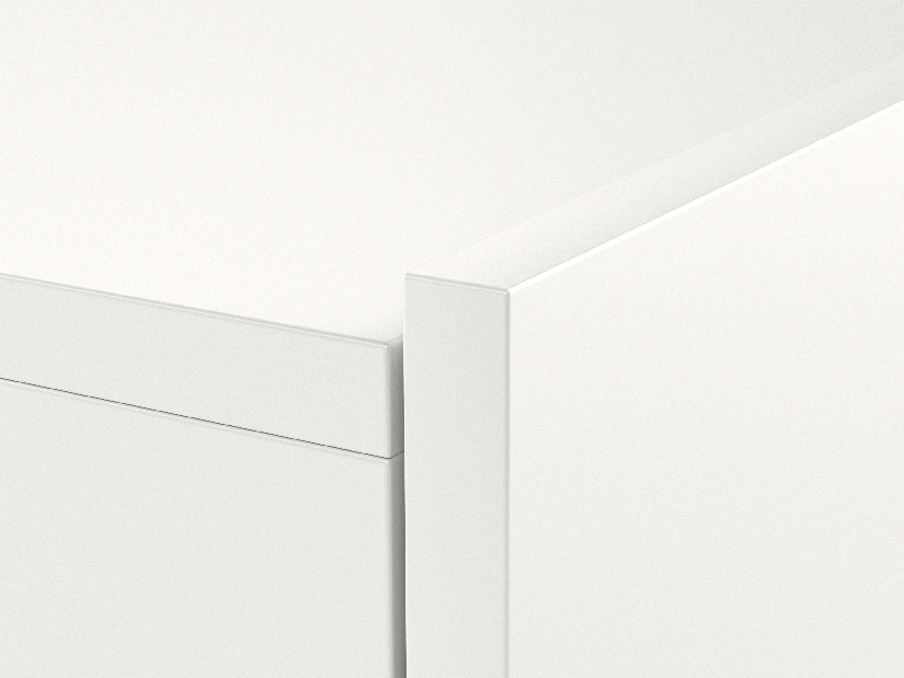 TV stolek/skříňka Slant 240 (bílá matná + bílý lesk) (s osvětlením)