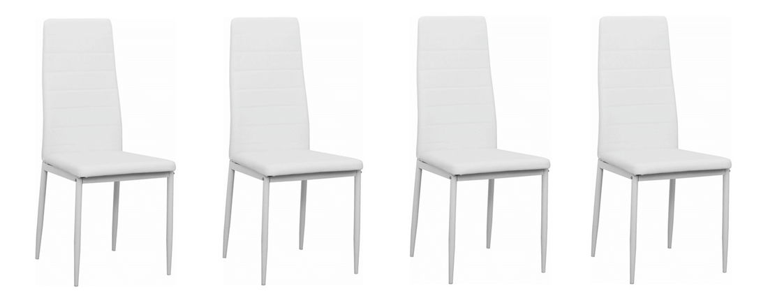 Set 4ks. Jídelních židlí Coleta nova (bílá ekokůže) *výprodej