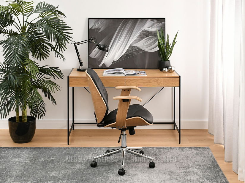 Křeslo Raynold (dub černý + chromová)