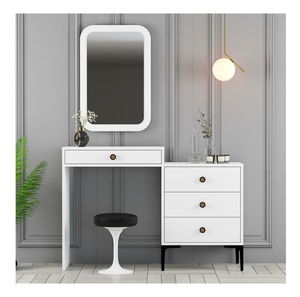 Toaletní stolek Logan 2 (bílá + bílá) (se zrcadlem)