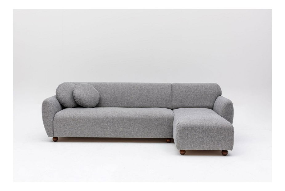 Rohová sedačka Edoletta 1 (P) (světle šedá)