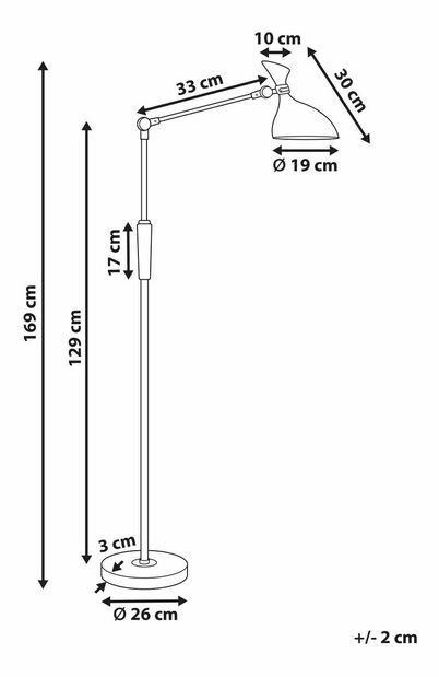 Stojanová lampa Agate (stříbrná)