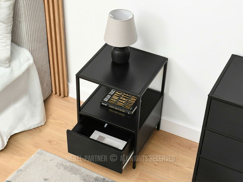 Noční stolek Subsidios (černá)