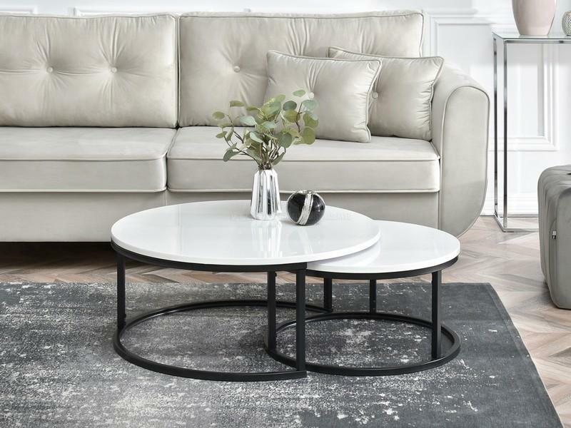 Konferenční stolek Kolja Zest Xl (bílá + černá)