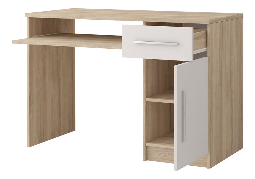PC stolek Oleg III (bílá + dub sonoma)