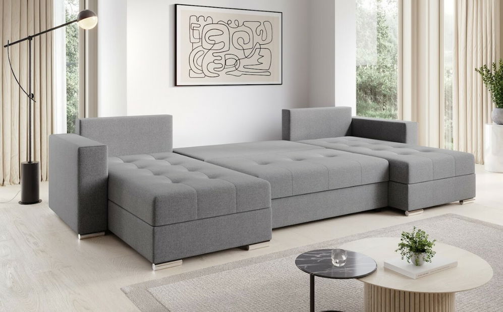 Rohová sedačka Josie U (světle šedá) (P)