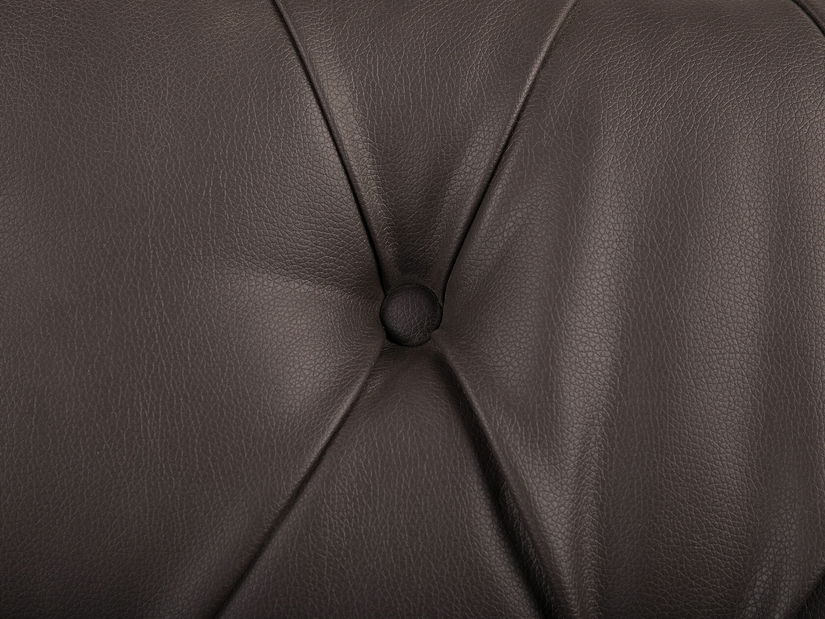 Pohovka Chichester (syntetická kůže) (tmavě hnědá)