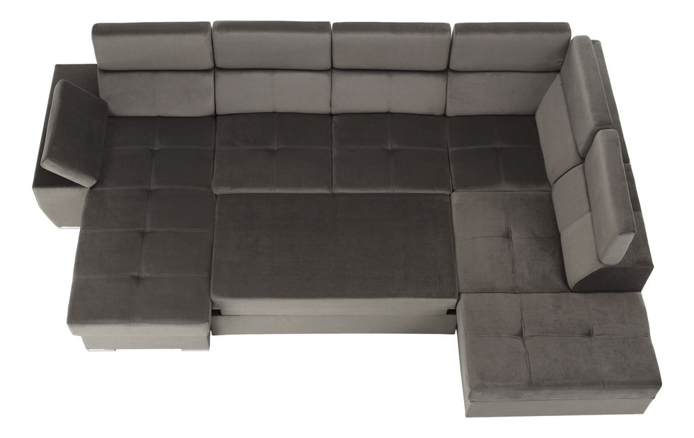 Sedací souprava Lamour (šedohnědá) (L)