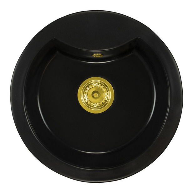 Kuchyňský dřez Mellusa (černá) (bez otvoru pro baterii)