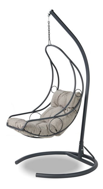 Zahradní houpací židle Califlower (antracit + šedá) *bazar