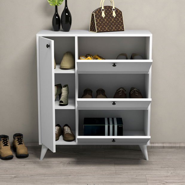 Skříňka na boty Bellia (Bílá) *výprodej
