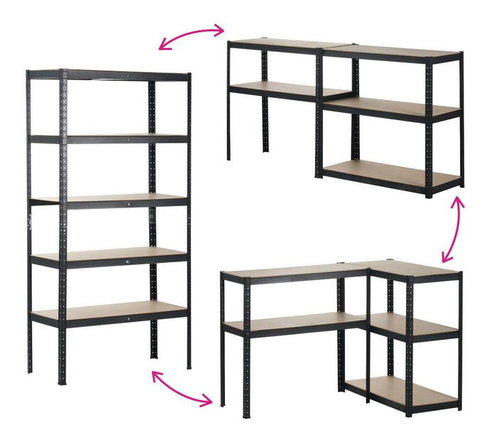 Regál Reden (dub + černá)