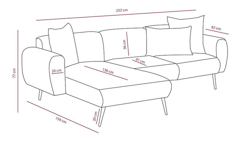 Rohová sedací souprava Slider (P) (antracit)