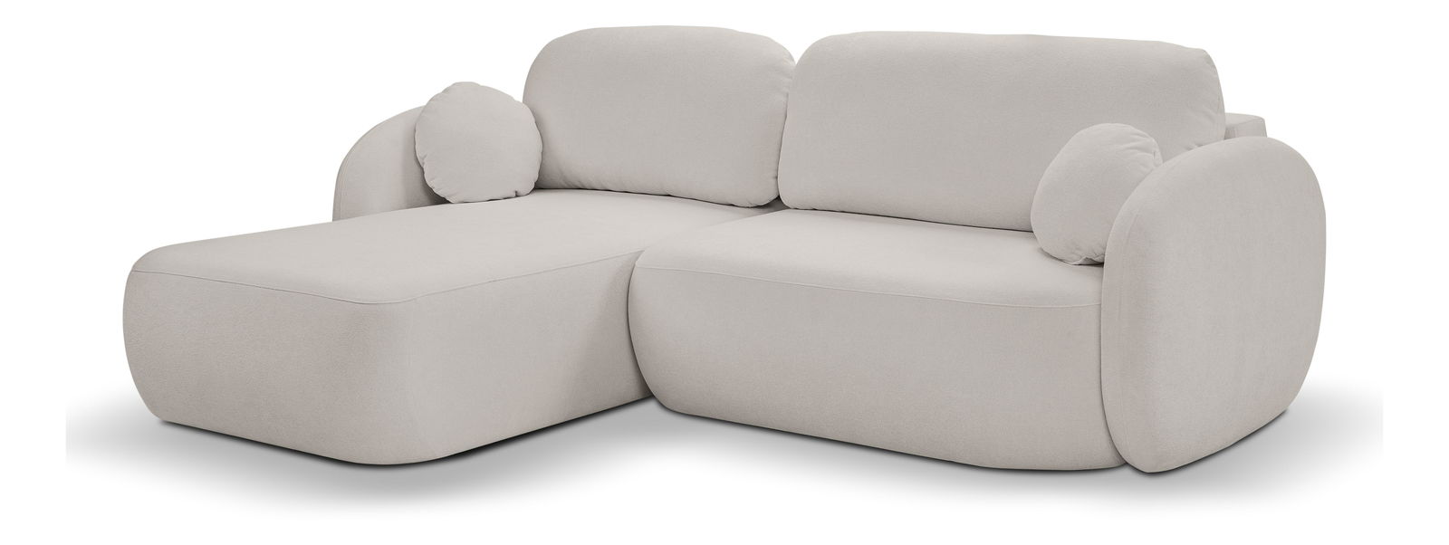 Rohová sedací souprava Onyx (světle šedá) (L)