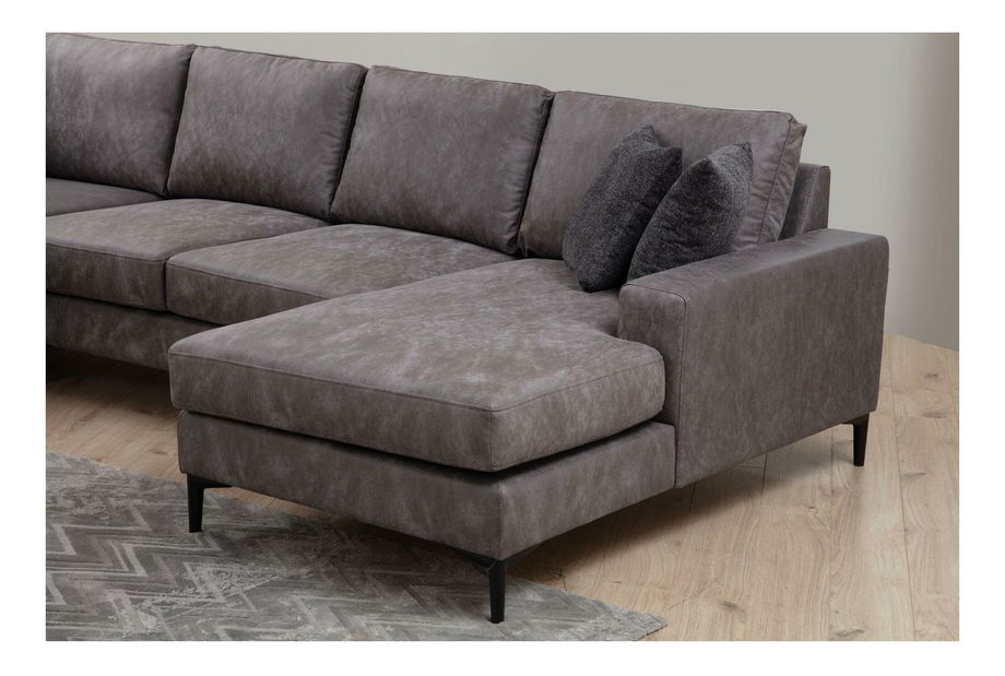 Rohová sedačka U Portobeno 2 (antracit + černá)