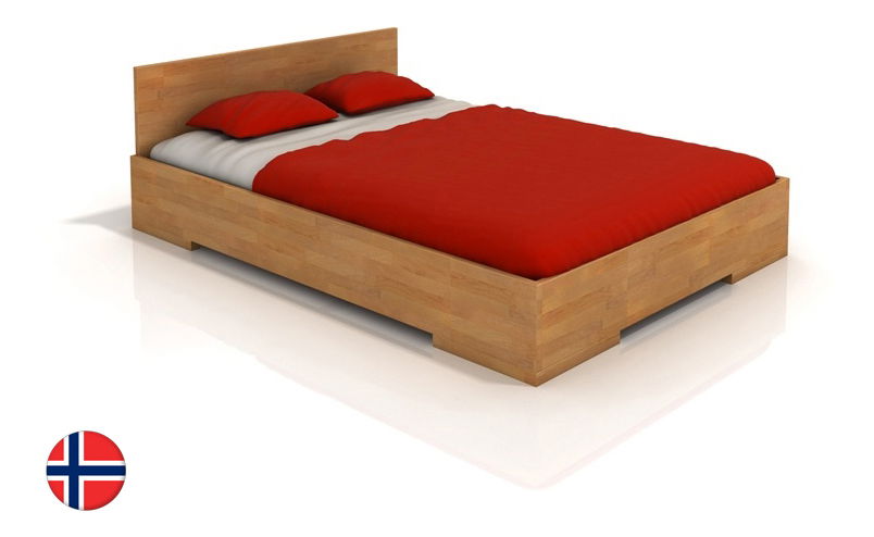 Manželská postel 180 cm Naturlig Kirsebaer High (buk) (s roštem)