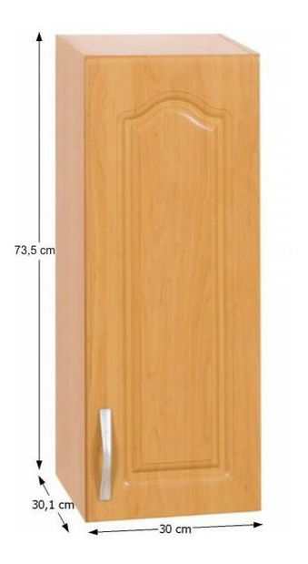 Horní kuchyňská skříňka Leite MDF klasik W30/P olše (P)
