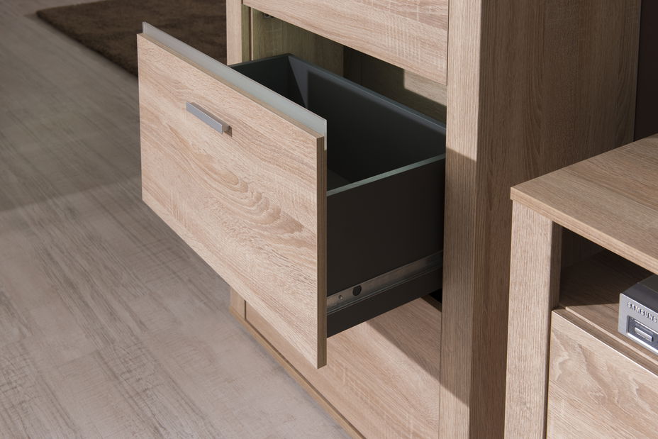 Obývací stěna Decodom Benolas Kombi 11 Dub řezaný Bardolino (s osvětlením)