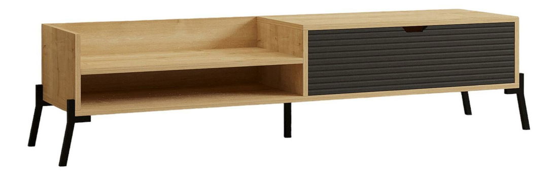 TV stolek/skříňka Momido (dub safírový + antracit)