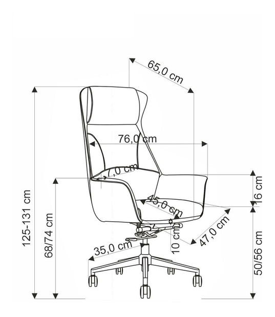Kancelářské křeslo Everton (hnědá cappuccina)