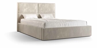 Manželská postel 180 cm Alfonso (béžová) (s roštem a úložným prostorem)