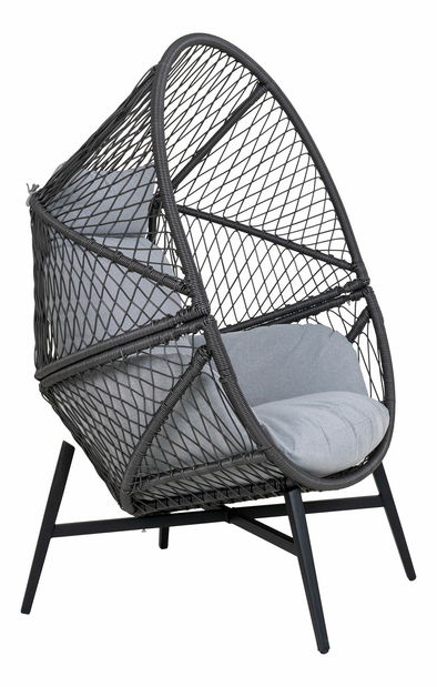 Zahradní křeslo vajičko Rsiriaora (černá)