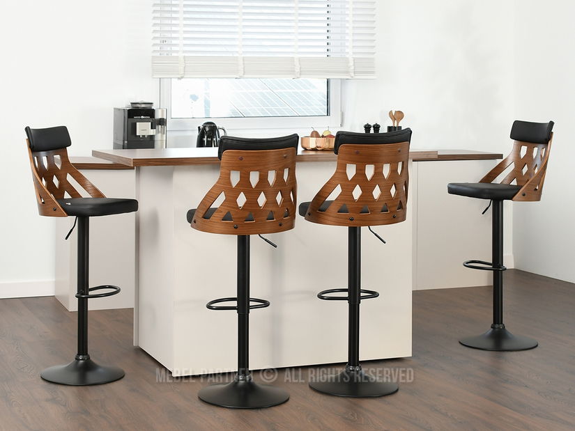 Židle Henriette (ořech tmavý + černá)