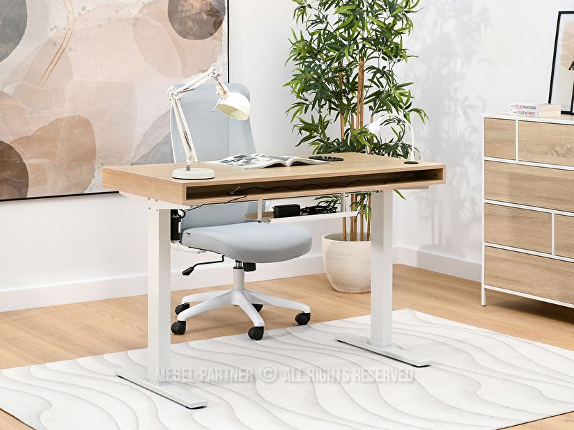 PC stolek Osto 120 (sonoma + bílá)