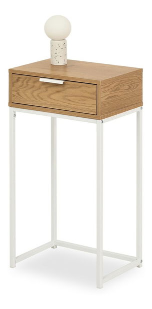 Konzolový stolek Norma S (dub + bílá)
