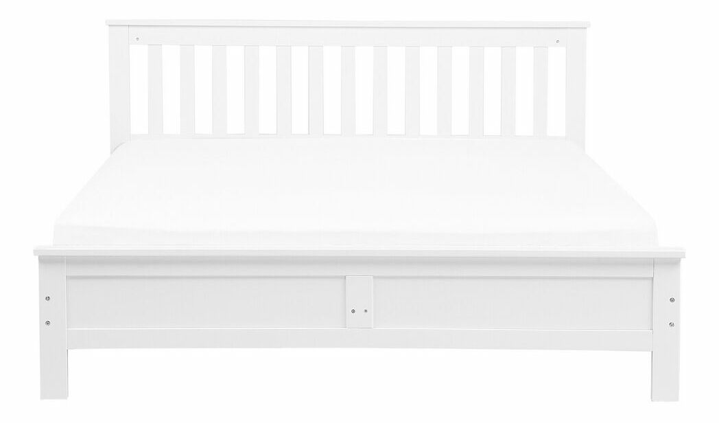 Manželská postel 160 cm MAYA (s roštem) (bílá)