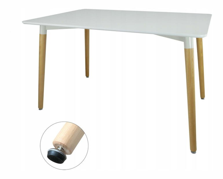 Jídelní stůl Molly S (bílá + přírodní) *bazar