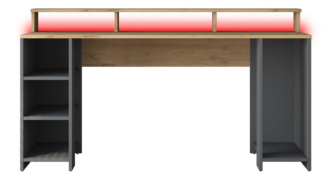 PC stolek Sikine 5 (ořech + antracit)