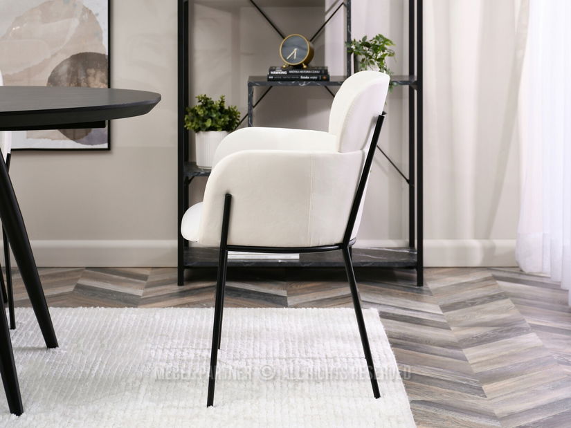 Židle Baggie K (krémová + černá)