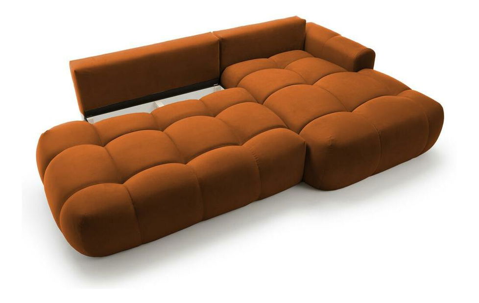 Rohová sedací souprava Ombre (P) (měděná + černá)