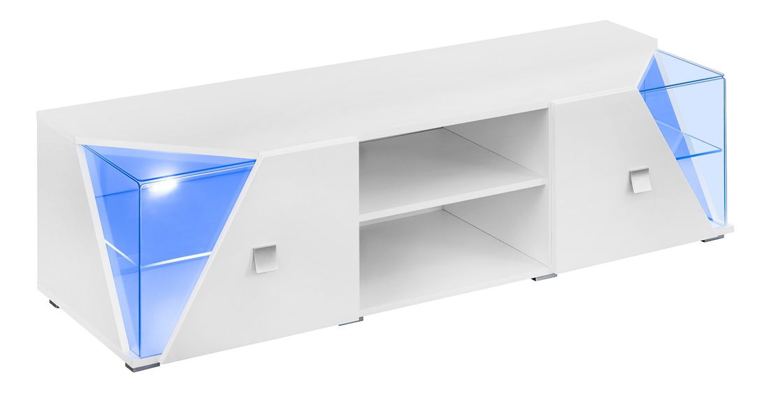 TV stolek/skříňka Eldon 29 WW EE RTV (bílá + vysoký lesk bílý)