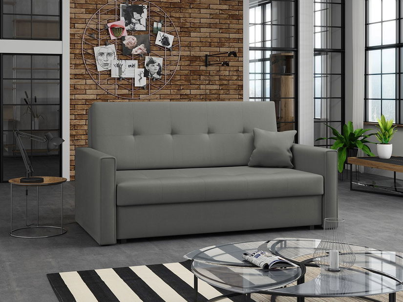 Rozkládací pohovka Carivia Bis III (šedá) (s úl. prostorem)