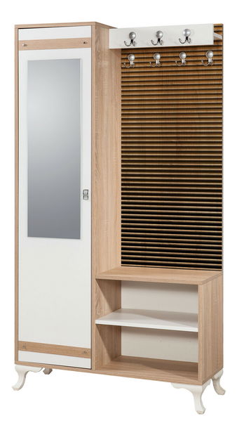 Předsíňová stěna Iris 220 (Dub sonoma) (se zrcadlem)