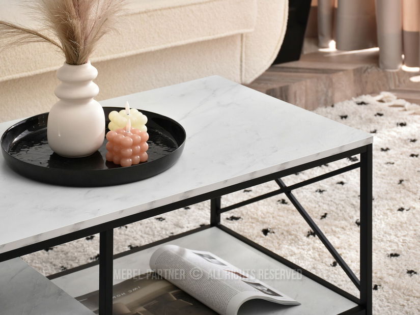 Konferenční stolek Jukky Stol (bílá + černá)