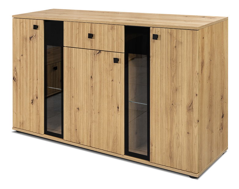 Komoda Saul (dub artisan + dub artisan) (bez osvětlení) *výprodej