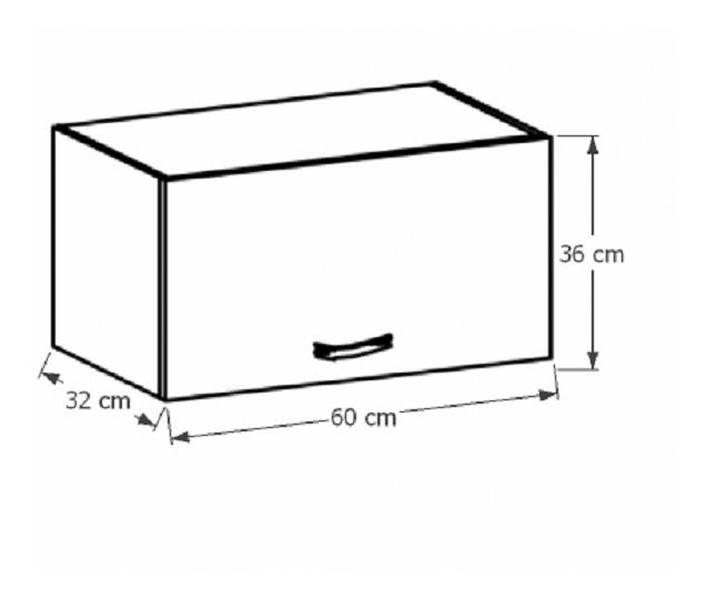 Horní kuchyňská skříňka G60KN Provense (bílá + sosna andersen)