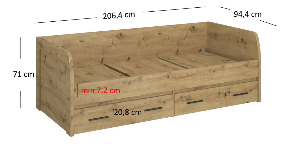 Jednolůžková postel 90 cm
