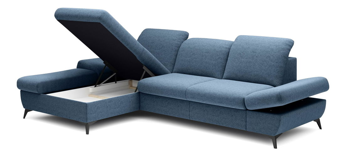 Rohová sedací souprava Harpie (modrá) (L)