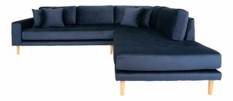 Rohová sedací souprava (P) Lvaveriaora L (tmavě modrá)