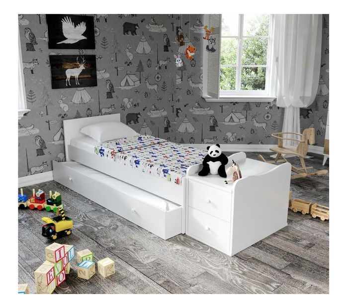 Sada nábytku do dětského pokoje Poduli 1 (bílá)