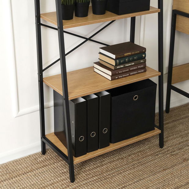 Regál Goleadora (dub + černá)