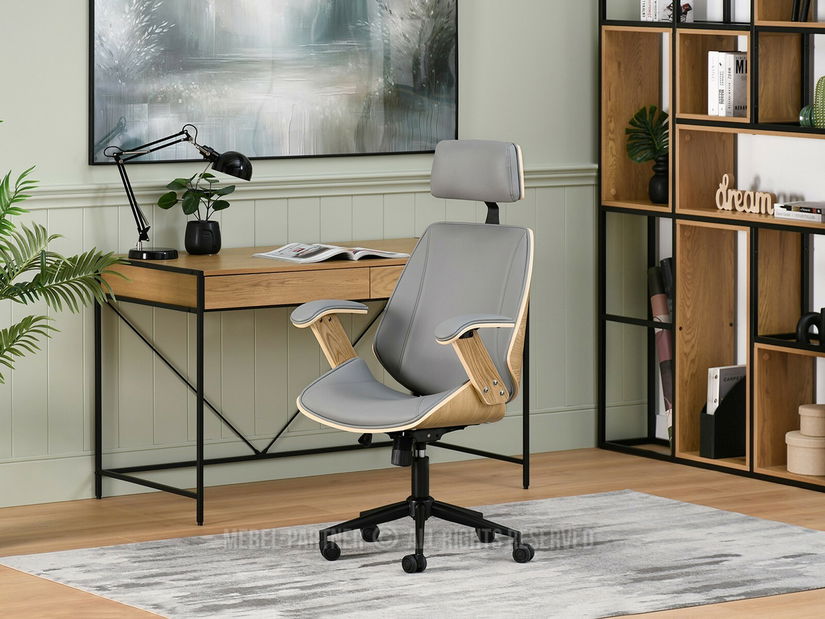 Křeslo Franc (dub šedý + černá)